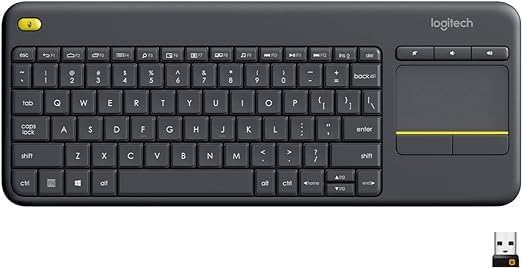 Logitech K400 Plus Wireless Touch TV Keyboard for PC-Connected TV - Black