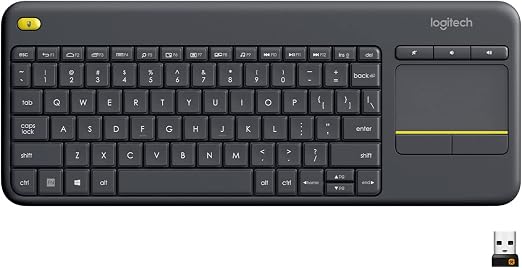Logitech K400 Plus Wireless Touch TV Keyboard for PC-Connected TV - Black