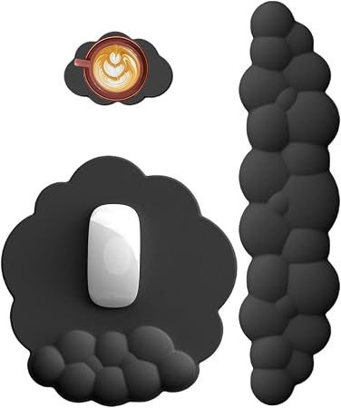 Cloud Wrist Rest Mouse Pad & Keyboard Wrist Support Set for Home & Office