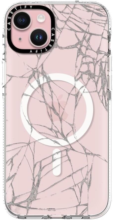 CASETiFY Clear iPhone 15 Plus Case [Not Yellowing / 6.6 ft. 3X Military Grade Drop Protection/Compatible with Magsafe] - Broken - Clear