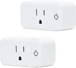 Smart Plug - 2 Pack 2.4G Wi-Fi Outlet Works with Echo, Alexa & Google Home | Smart Plug with Timer, Remote, Voice & Group Controller | No Hub Required - Image 1