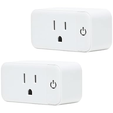 Smart Plug - 2 Pack 2.4G Wi-Fi Outlet Works with Echo, Alexa & Google Home | Smart Plug with Timer, Remote, Voice & Group Controller | No Hub Required