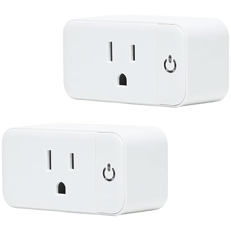 Smart Plug - 2 Pack 2.4G Wi-Fi Outlet Works with Echo, Alexa & Google Home | Smart Plug with Timer, Remote, Voice & Group Controller | No Hub Required