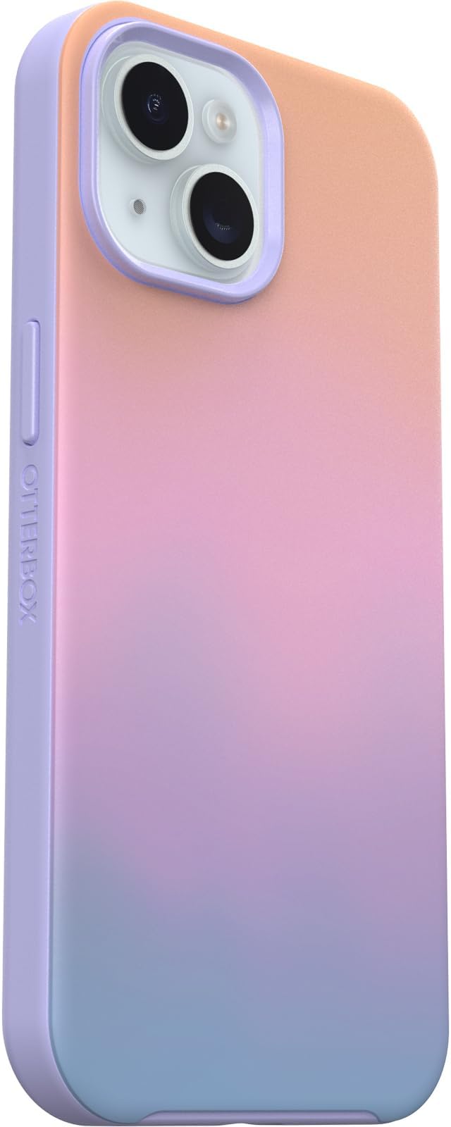 OtterBox iPhone 16e, 15, 14, & 13 Symmetry Series Case - Soft Sunset (Purple), Snaps to MagSafe, Ultra-Sleek, Raised Edges Protect Camera & Screen