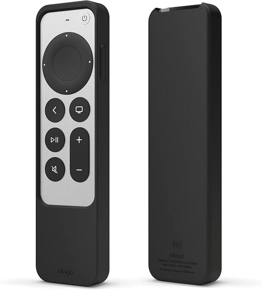 elago R2 Slim Case Compatible with 2022 Apple TV 4K HD Siri Remote 3rd Generation, Compatible with 2021 Apple TV Siri Remote 2nd - Slim, Light, Scratch-Free, Full Access to All Functions [Black]