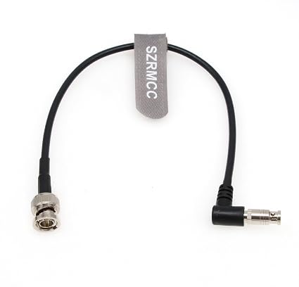 SZRMCC High Density HD Right Angle Micro BNC Q4 to Standard BNC 75 Ohm UHD 4K Video Coaxial Cable for Blackmagic Video Assist 5″ 12G-SDI HDR Monitor (1m)