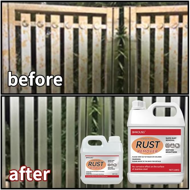 Stainless Steel Rust Stain Remover & Cleaner 2.2LB - Quickly Cleans Stainless Steel Appliances, Furniture, Commercial Equipment, Grills, Sinks, and Tools | Powerful & Safe Metal Rust Remover