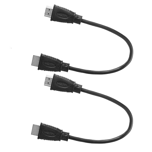 Security-01 [2-Pack] 4K HDMI Cable Short 0.25m/9.85in, High Speed HDMI Jumper Cord, HDMI 2.0 A Male to A Male, OD 5.0mm, Supports 4K UHD, 3D, Ethernet, ARC – for TV, PS4, Fire TV, Xbox, Monitor