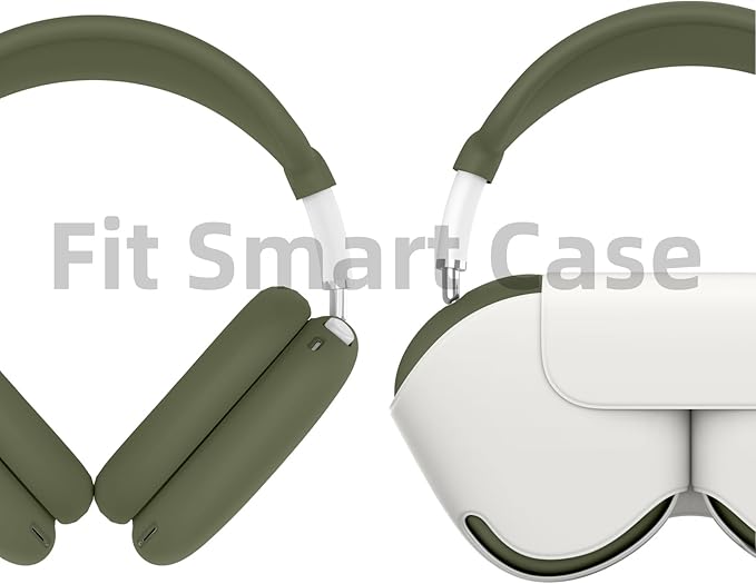 Silicone Case Cover for AirPods Max,Ear Pad Case Cover/Ear Cups Cover/Headband Cover for AirPods Max Headphones,Accessories Soft Silicone Protector for Apple AirPods Max New USB-C (2024) (Army Green)