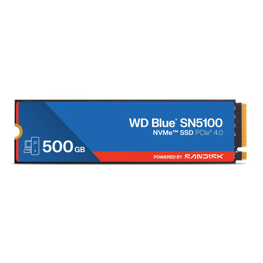 WD Blue SN5100 500GB NVMe SSD - M.2 2280, PCIe Gen 4.0, Internal Solid State Drive - Read Speeds Up to 6,600MB/s, Upgrade Storage for PC/Laptops - WDS500G5B0E