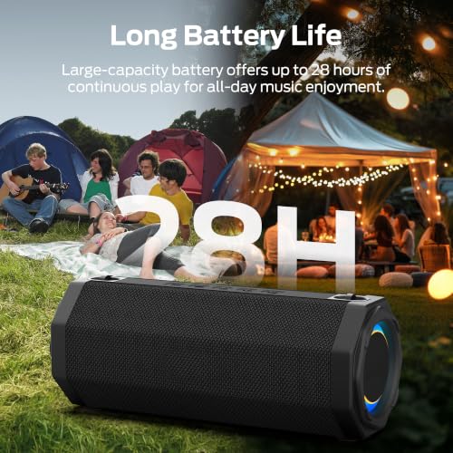 Oraolo S320 Bluetooth Speaker, Portable Bluetooth Speaker, 40W True Wireless Speaker,360° Stereo Sound Effect,IPX7 Waterproof Speaker, 32 Hour Playing Time,Suitable for Outdoor Spe - Image 4