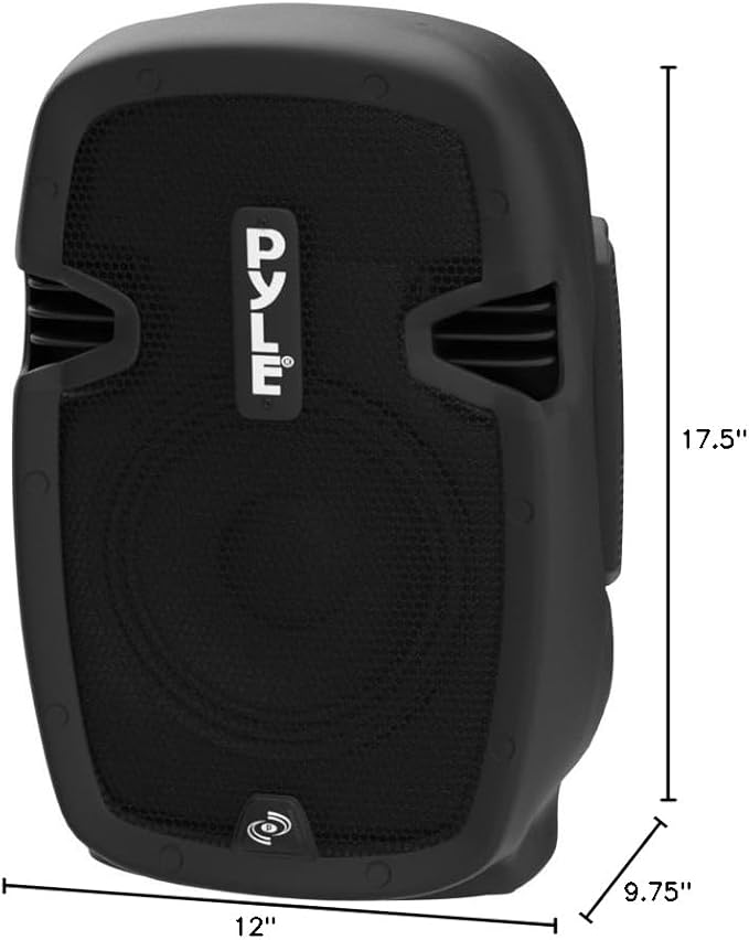 Pyle Powered Active PA System Loudspeaker Bluetooth w/ Microphone 8-Inch Bass Subwoofer Stage Speaker Monitor Built-in USB for MP3 Amplifier DJ Party Portable Sound Equipment Stereo Amp Sub PPHP837UB