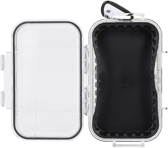 Small Waterproof Storage Case, Outdoor Survival Waterproof Dry Box Protective Case Shockproof Airtight Carry Box Container Floating Hard Shell for EDC Tools Phone Keys Watches Travel Fishing