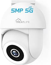 TREATLIFE 5MP Ultra HD 2.4G/5G WiFi Security Camera Outdoor Wired, Cameras for Home Security, Spotlight/Siren, AI Motion Detection, Color Night Vision, 2-Way Audio, Works with Alexa, Google Home, App - Image 1