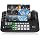 Tenveo NDI PTZ Camera Joystick Controller, 7’’ LCD Quad-Screen Real-time Preview, 4D Joystick Controller, NDI License Included, Support NDI PoE VISCA Pelco-D/P For Church Worship Live Event Streaming