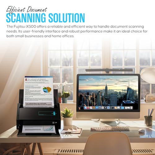 IX500 Fujitsu ScanSnap Duplex Document & Receipt Scanner, Mac/PC, USB 3.0