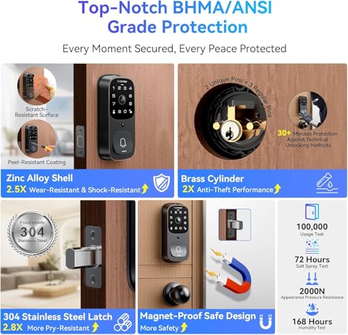 Blackview Video Smart Lock SE80, 3-in-1 3.5K Door Ca - Image 4