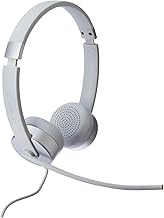 Lenovo 100 Stereo Analog Headset, 3.5mm, 180° Boom Microphone, Memory-Foam Earcups, GXD1B60597, Cloud Grey - Image 1