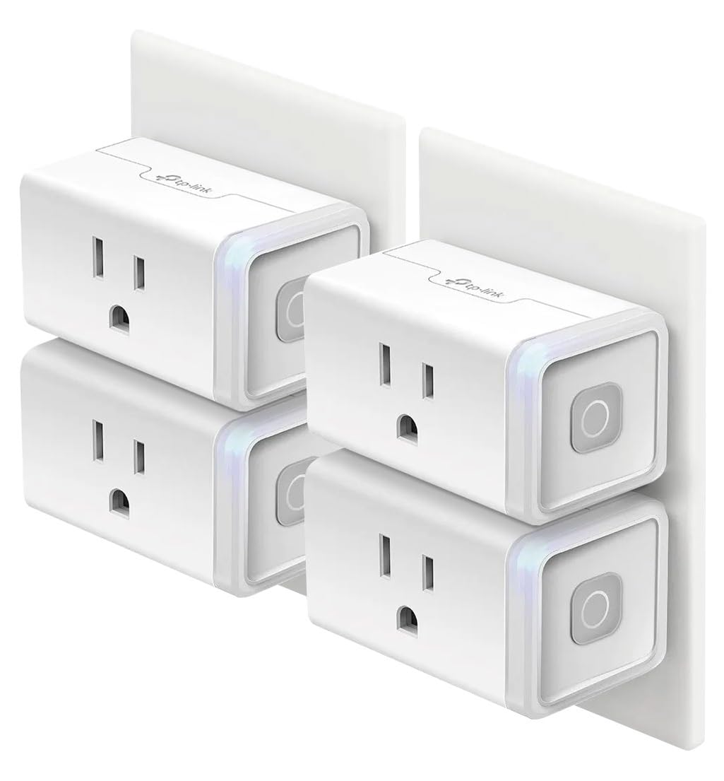 WiFi Smart Plug 4-Pack Works with Alexa and Google Home No Hub Required 15 Amp UL Certified White