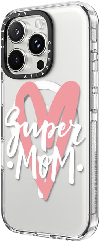 CASETiFY Clear iPhone 16 Pro Max Case [Not Yellowing / 6.6 ft. 3X Military Grade Drop Protection/Compatible with Magsafe] - Super mom. Mother's Day - Clear