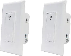 Smart Light Switch,Jinvoo WiFi Smart Wall Light Switch,Voice Control and Timing Function,No Hub Hequired,Easy and Safe Installation Compatible with Alexa and Google.（2 Pack）