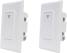 Smart Light Switch,Jinvoo WiFi Smart Wall Light Switch,Voice Control and Timing Function,No Hub Hequired,Easy and Safe Installation Compatible with Alexa and Google.（2 Pack）