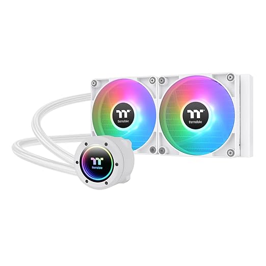 Thermaltake TH280 V2 Ultra ARGB Sync/AlO Liquid Cooler/ARGB Fan 140 * 2/PWM 500~1800rpm/Water Block 2.1" LCD/White, CL-W406-PL14SW-A