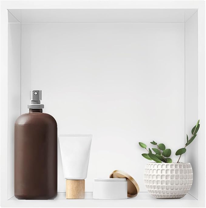 Shower Niche, Stainless Steel Elegant Bathroom Niche, No Tile Needed Recessed Shower Shelf Organizer for Storage