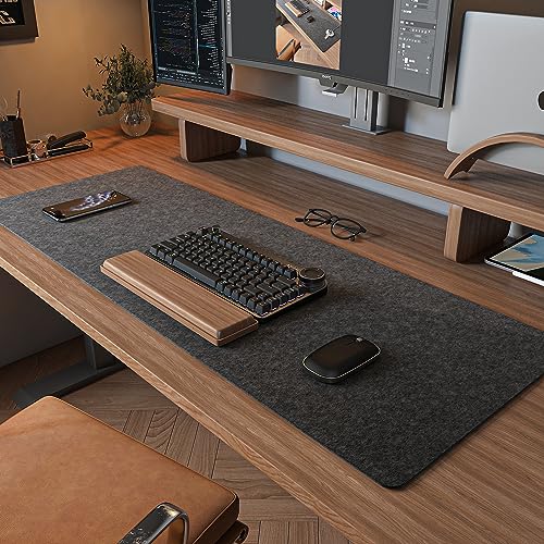 DAWNTREES Felt Desk Mat, Computer Mat for Desk, Dark | Computer Access - Image 2