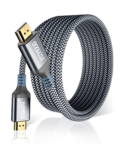 AkoaDa 4K HDMI Cable 15FT, 18Gbps 2.0 High Speed Gaming Cord 4K@60Hz HDR, 2K, ARC 3D Compatible for PS5/4, UHD TV and Blu-ray Player
