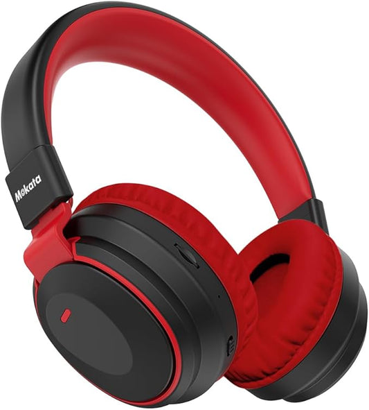 Kids Headphones Bluetooth 5.3 Wireless 60H Play Time Volume Limited 85/110dB Over Ear Foldable Headset with Cable Aux Mic for iPad Notebook Boy Girl Travel School Tablet Black