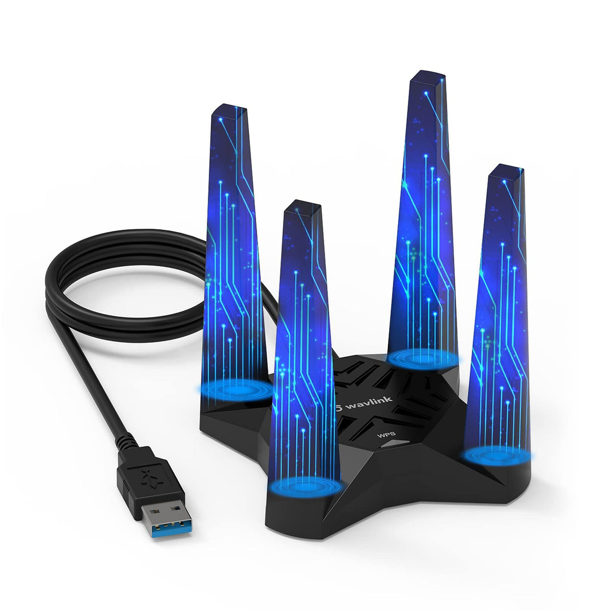 WAVLINK AX1800 USB WiFi 6 Adapter for Desktop PC, Dual Band PC WiFi Adapter