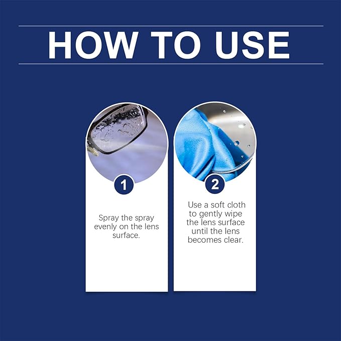 JoanofArc Anti-Fog Spray for Glasses, Lens Cleaner Spray, Prevents Fog on Goggles, Masks, Swim & Ski Goggles, Mirrors & Windshields, Improve Visibility, 20ml Travel Size(0.68 fl oz Each)