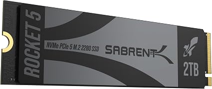 SABRENT Rocket 5 2TB Advanced Performance Internal M.2 PCIe GEN 5 14GB/s X4 NVMe SSD (SB-RKT5-2TB)