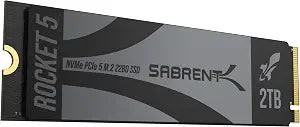 SABRENT Rocket 5 2TB Advanced Performance Internal M.2 PCIe GEN 5 14GB/s X4 NVMe SSD (SB-RKT5-2TB)