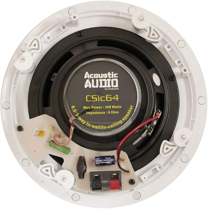 Acoustic Audio CSic64 Frameless 6.5" in Ceiling 5 Speaker Set 3 Way Home Theater Speakers, CSic64-5S