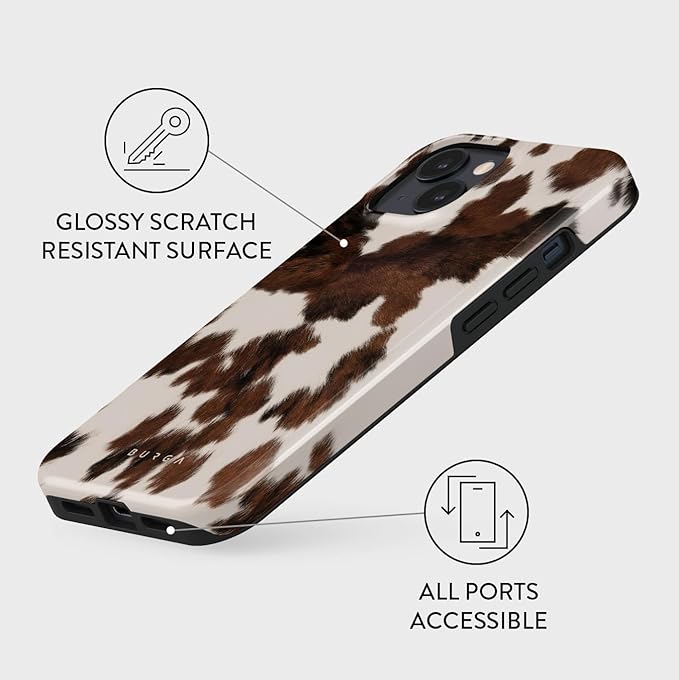 BURGA Phone Case for iPhone 15 - Cute, Trendy, Aesthetic, Pattern Phone Cover, Hard Shell Protection - fits Apple iPhone 15 Case for Women and Men
