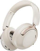 LORELEI Q30 Bluetooth Headphones Over Ear,60H Playtime & 3 EQ Music Modes,BT6.0 Headphones Wireless with Mic,Foldable Lightweight Headsets,HiFi Stereo Deep Bass for Home Travel iPad Tablet-Beige White - Image 1
