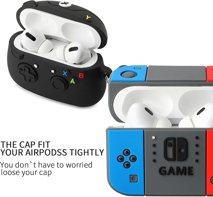 [2Pac] Compatible Airpods Pro 3 Case(2025),Cute Gamepad Design Cases Soft Silicone Protective Cases for Apple AirPods Pro 3rd Generation Case,Airpod Pro 3 Cover with Keychain for Men/Boy