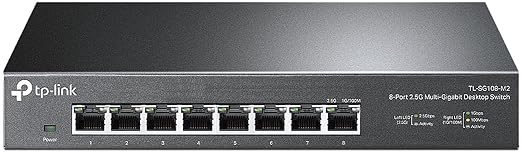 TP-Link TL-SG108-M2, 8 Port Multi-Gigabit Unmanaged Ethernet Switch