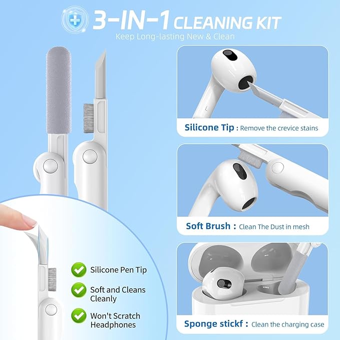 for AirPods 4 Case, Soft Silicone Flower Engraved Airpod 4 Cases with Qute Keychain & Cleaning Kit, Compatible with AirPods 4th Generation 2024 Cover for Women Girly, Anti-Scratch, Shockproof