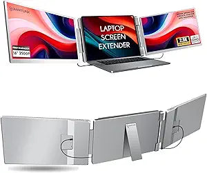 16" Laptop Screen Extender, QHD 2560x1600 Triple Portable Monitor, USB-C