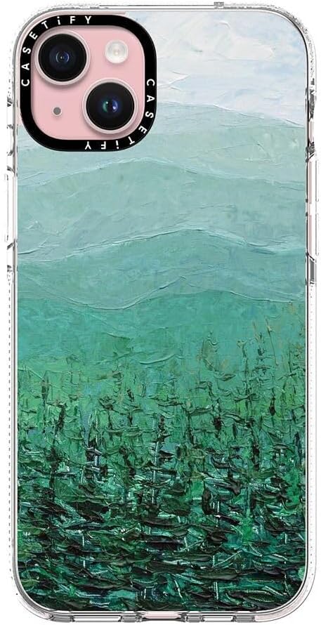CASETiFY Clear iPhone 15 Plus Case [Not Yellowing / 6.6 ft. 3X Military Grade Drop Protection/Compatible with Magsafe] - Pine Forest - Clear