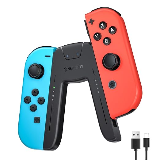 NEWDERY LIFE Charging Grip for Switch/Switch OLED, Compatible with Joy Con