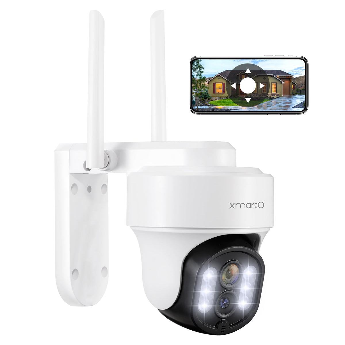 xmartO 10X Zoom Dual Lens PTZ Home Security Camera
