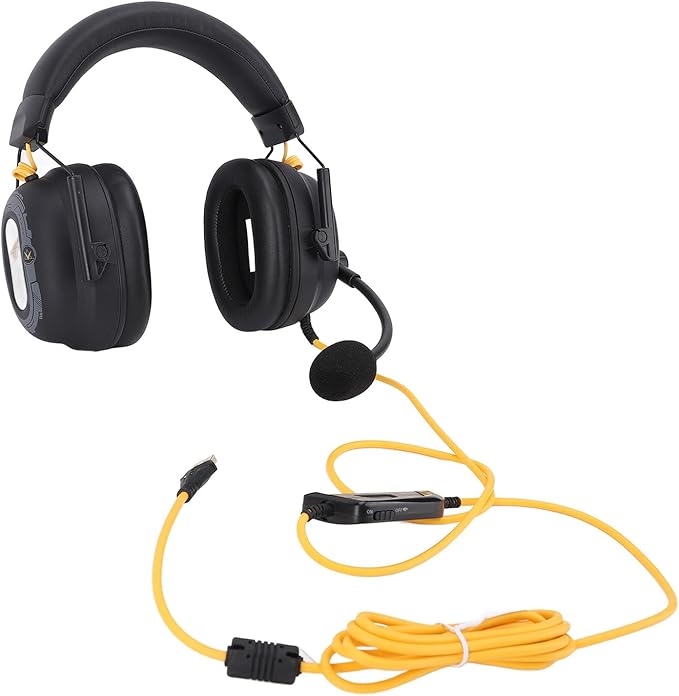 Bewinner Wired USB Gaming Headset with 50mm Drivers 7.1 Surround Sound Custom Sound Effects Software Noise Reduction Mic for PC Series X S (Black)