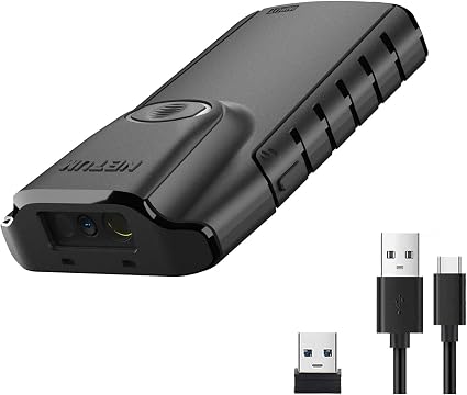 NETUM Bluetooth 2D Barcode Scanner, 3-in-1 Portable QR Bar Code Reader