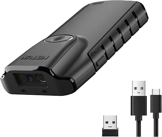 NETUM Bluetooth 2D Barcode Scanner, 3-in-1 Portable QR Bar Code Reader