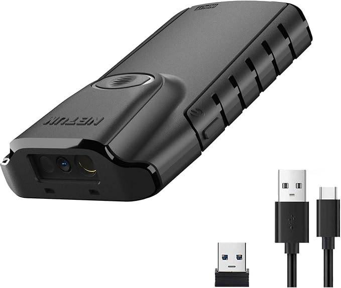 NETUM Bluetooth 2D Barcode Scanner, 3-in-1 Portable QR Bar Code Reader