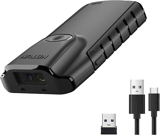 NETUM Bluetooth 2D Barcode Scanner, 3-in-1 Portable QR Bar Code Reader